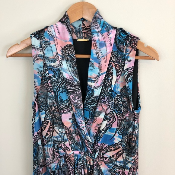 Rebecca Minkoff Paisley Silk Hi Low Mini Dress - Picture 4 of 8